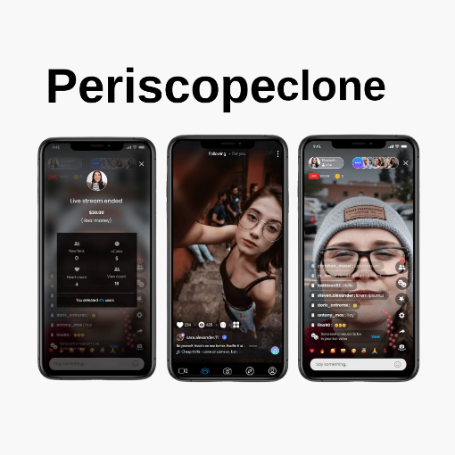 Periscope klone uygulama geliştirme	
